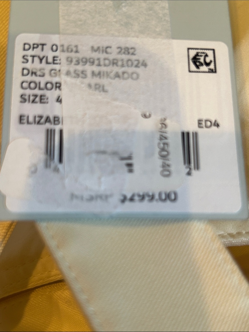 NWT ANTONIO MELANI x Elizabeth damrich glass mikado White Beaded Dress size 4 - Picture 8 of 14